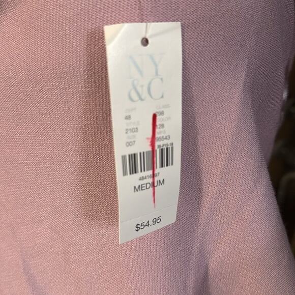 NWT 7th Avenue Design Studio Sweater Womens Open Shoulder Lavender Sz Med - Picture 7 of 7